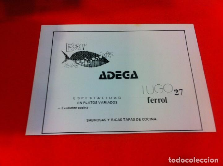 Paper Collecting Others: ANUNCIO PUBLICITARIO EN PAPEL. A&Ntilde;O 1984. BAR ADEGA. FERROL.