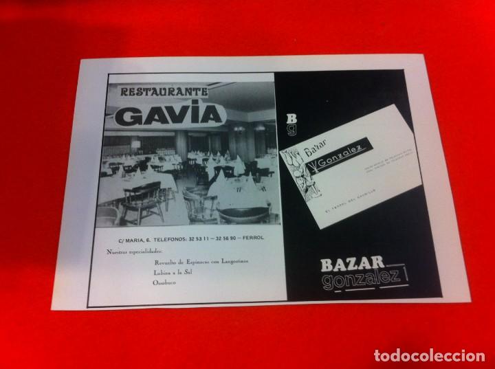 Sammelleidenschaft Andere Papierartikel: ANUNCIO PUBLICITARIO EN PAPEL. A&Ntilde;O 1984. FERROL. RESTAURANTE GAVIA. BAZAR GONZ&Aacute;LEZ
