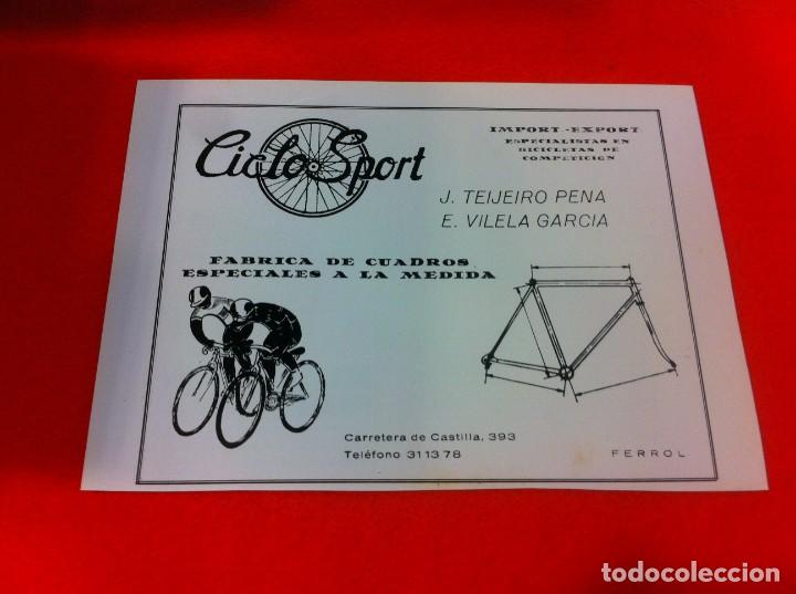 Paper Collecting Others: ANUNCIO PUBLICITARIO EN PAPEL. A&Ntilde;O 1984. FERROL. CICLO SPORT. BICICLETAS DE COMPETICI&Oacute;N