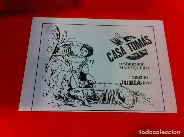 Sammelleidenschaft Andere Papierartikel: ANUNCIO PUBLICITARIO EN PAPEL. A&Ntilde;O 1984. FERROL. RESTAURANTE CASA TOM&Aacute;S. JUBIA