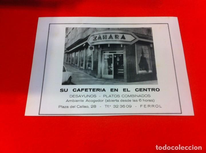 Sammelleidenschaft Andere Papierartikel: ANUNCIO PUBLICITARIO EN PAPEL. A&Ntilde;O 1984. FERROL. CAFETER&Iacute;A ZAHARA. PLAZA DEL CALLAO