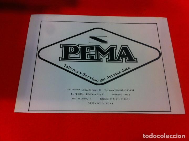 Paper Collecting Others: ANUNCIO PUBLICITARIO EN PAPEL. A&Ntilde;O 1984. FERROL. TALLERES PEMA. SERVICIO SEAT