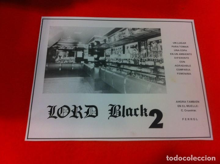 Outros artigos de papel: ANUNCIO PUBLICITARIO EN PAPEL. A&Ntilde;O 1984. FERROL. LORD BLACK 2. FENE. MUELLE FERROL