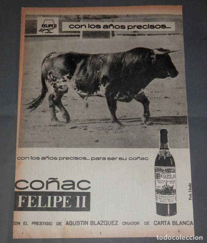 Otros Art&iacute;culos de Coleccionismo en Papel: HOJA COM PUBLICIDAD DE LA MARCA DE CO&Ntilde;AC FELIPE II