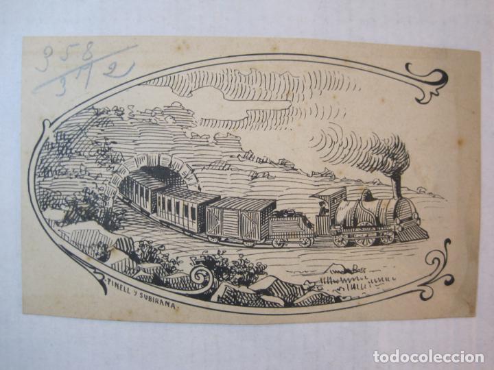 Otros art&iacute;culos de coleccionismo en papel: TREN FERROCARRIL-PINELL Y SUBIRANA-ORIGINAL PUBLICIDAD-VER FOTOS-(87.974)