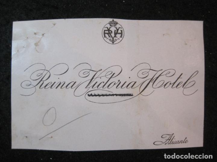 Outros artigos de papel: ALICANTE-REINA VICTORIA HOTEL-ORIGINAL PUBLICIDAD-VER FOTOS-(87.976)
