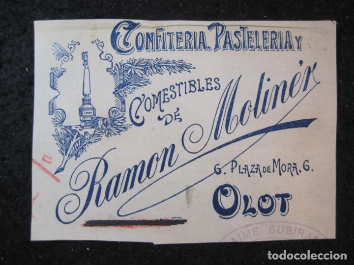 Outros artigos de papel: OLOT-CONFITERIA PASTELERIA COMESTIBLES RAMON MOLINER-ORIGINAL PUBLICIDAD-VER FOTOS-(87.980)