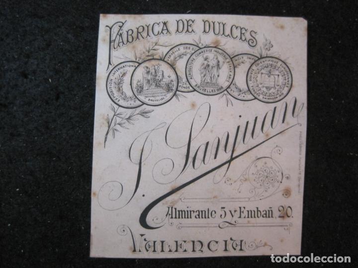 Otros art&iacute;culos de coleccionismo en papel: VALENCIA-FABRICA DE DULCES SANJUAN-ORIGINAL PUBLICIDAD-VER FOTOS-(87.981)
