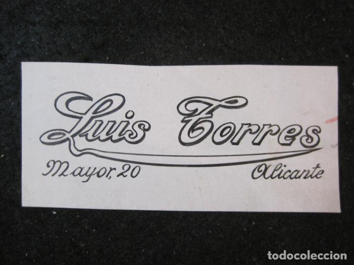 Outros artigos de papel: ALICANTE-LUIS TORRES-ORIGINAL PUBLICIDAD-VER FOTOS-(87.983)