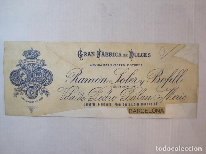 Outros artigos de papel: BARCELONA-GRAN FABRICA DE DULCES RAMON SOLER Y BOFILL-ORIGINAL PUBLICIDAD-VER FOTOS-(K-5335)