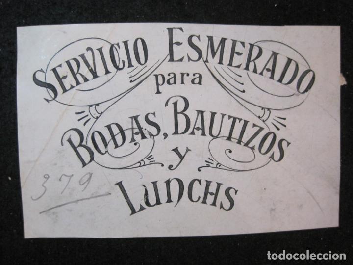 Outros artigos de papel: SERVICIO ESMERADO PARA BODAS BAUTIZOS Y LUNCHS-ORIGINAL PUBLICIDAD-VER FOTOS-(K-5340)