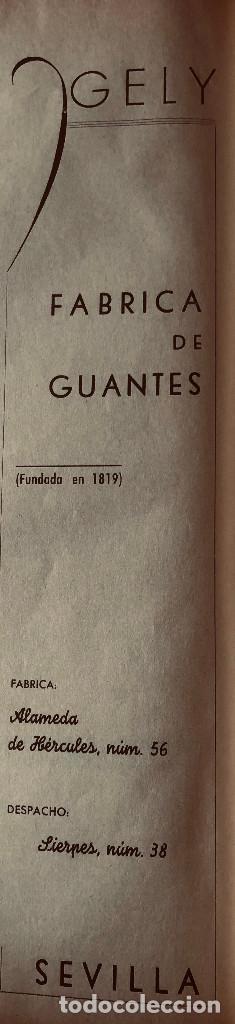 Otros art&iacute;culos de coleccionismo en papel: Publicidad original a&ntilde;o 1943. F&aacute;brica de guantes 'Gely', Sevilla. 8 x 32 cm. Buen estado.
