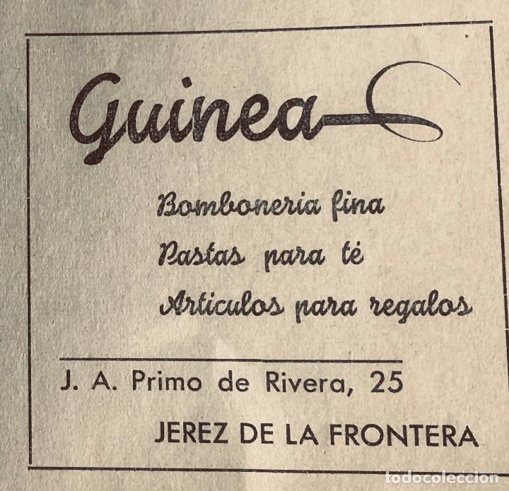 Otros art&iacute;culos de coleccionismo en papel: Publicidad original a&ntilde;o 1943. Bombones, t&eacute; y regalos 'Guinea', Jerez. 7 x 7 cm. Buen estado.