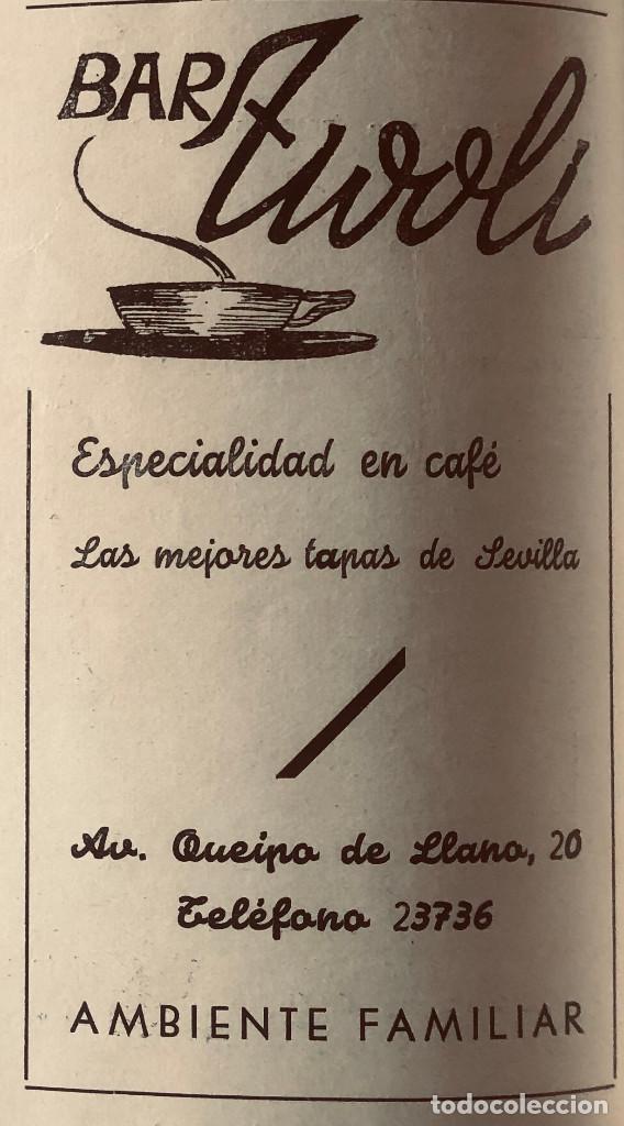 Otros art&iacute;culos de coleccionismo en papel: Publicidad original a&ntilde;o 1943. Bar 'T&iacute;voli', Sevilla. 8 x 12 cm. Buen estado.