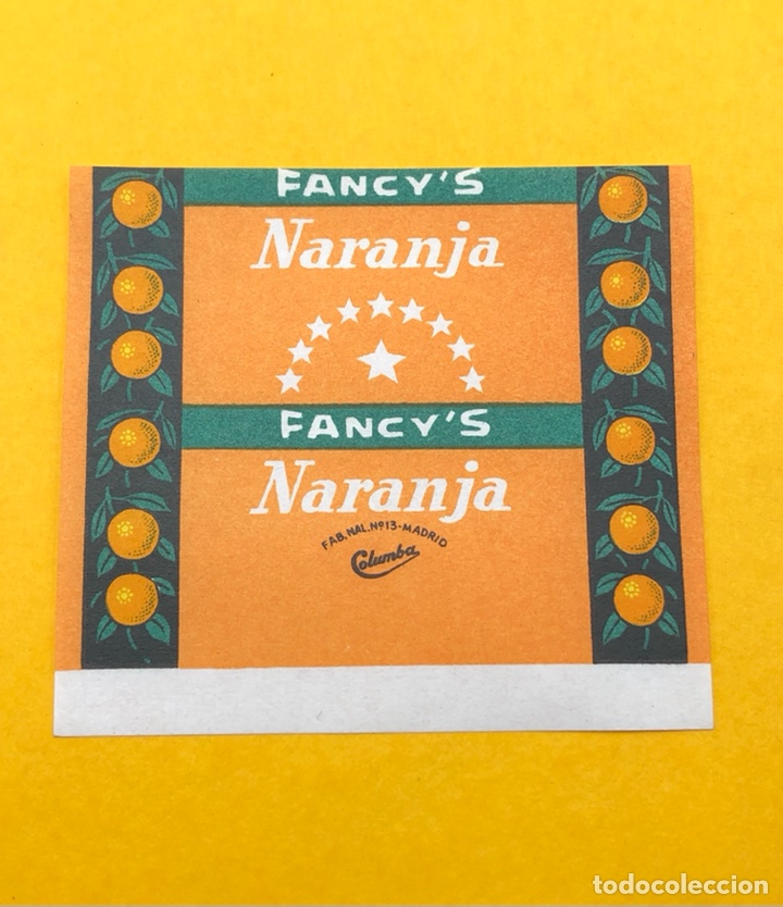 Otros Art&iacute;culos de Coleccionismo en Papel: FANCY&rsquo;S NARANJA ANTIGUO ENVOLTORIO CARAMELO CHICLE COLUMBA MADRID 1966