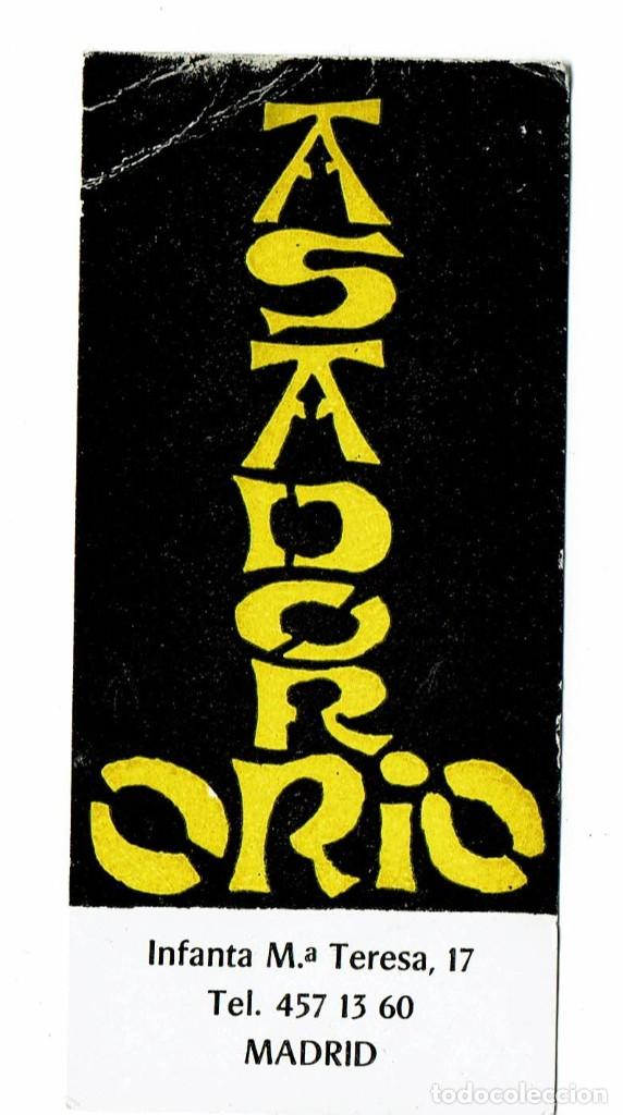 Otros art&iacute;culos de coleccionismo en papel: Tarjeta antiguo Asador Orio / Madrid