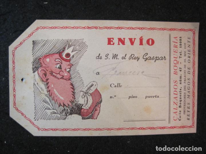 Paper Collecting Others: BARCELONA-CALZADOS BOQUERIA-TARJETA DE REGALO REYES MAGOS-REY GASPAR-VER FOTOS-(K-5439)