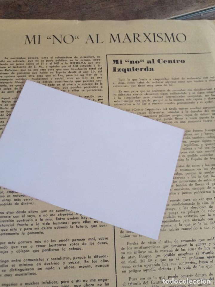 Otros Art&iacute;culos de Coleccionismo en Papel: DOCUMENTO &rdquo;MI NO AL MARXISMO&rdquo; , &rdquo;MI NO AL CENTRO IZQUIERDA&rdquo; ANTONIO IZQUIERDO REF. UR EST