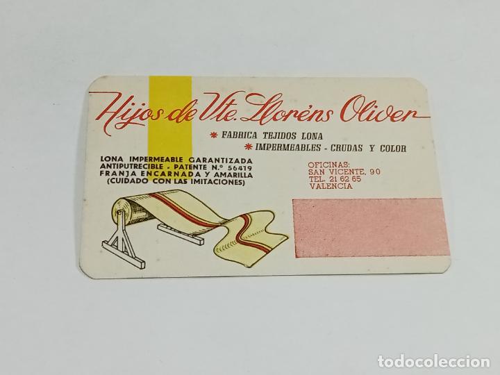 Collectionnisme Papier divers: TARJETA DISTANCIAS DE C&Aacute;DIZ A OTRAS CAPITALES. PUBLICIDAD HIJOS DE VICENTE LLOREN'S OLIVER. TEJIDOS