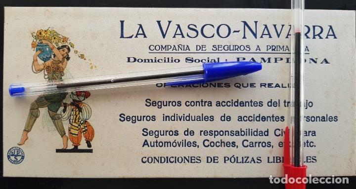 Otros Art&iacute;culos de Coleccionismo en Papel: vasco navarra pamplona seguros publicidad art noveau deco papel secante a&ntilde;os 20 pamplonesa