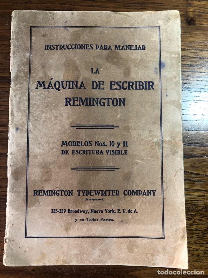 Otros Art&iacute;culos de Coleccionismo en Papel: LIBRO FOLLETO INSTRUCCIONES PARA MANEJAR M&Aacute;QUINA DE ESCRIBIR REMINGTON MODELO 10 Y 11 TYPEWRITER