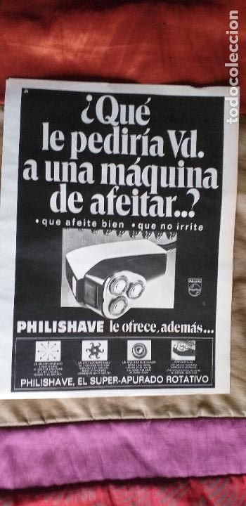 Sammelleidenschaft Andere Papierartikel: PUBLICIDAD-V82-HOJA-RECORTE-PRENSA-PHILISHAVE