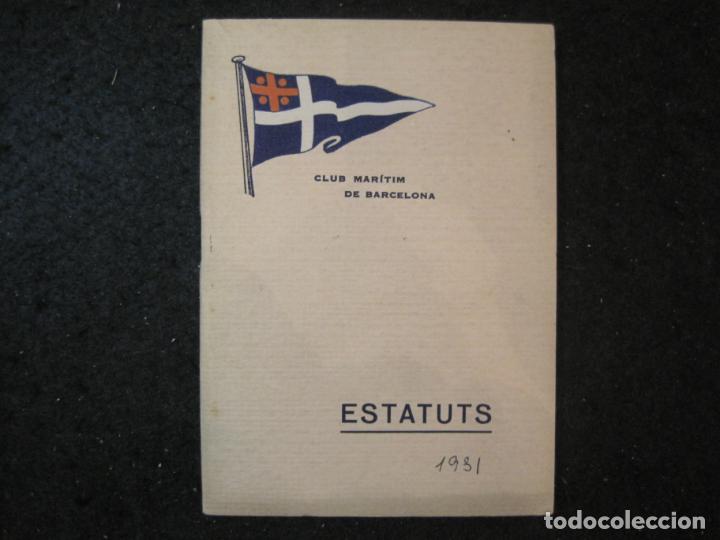 Altri oggetti di carta: ESTATUTS CLUB MARITIM DE BARCELONA-ANY 1931-VER FOTOS-(K-5508)