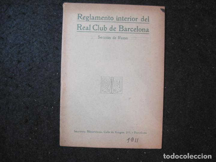 Paper Collecting Others: REGLAMENTO INTERIOR DEL REAL CLUB DE BARCELONA- SECCION DE REMO - A&Ntilde;O 1911-VER FOTOS-(K-5510)