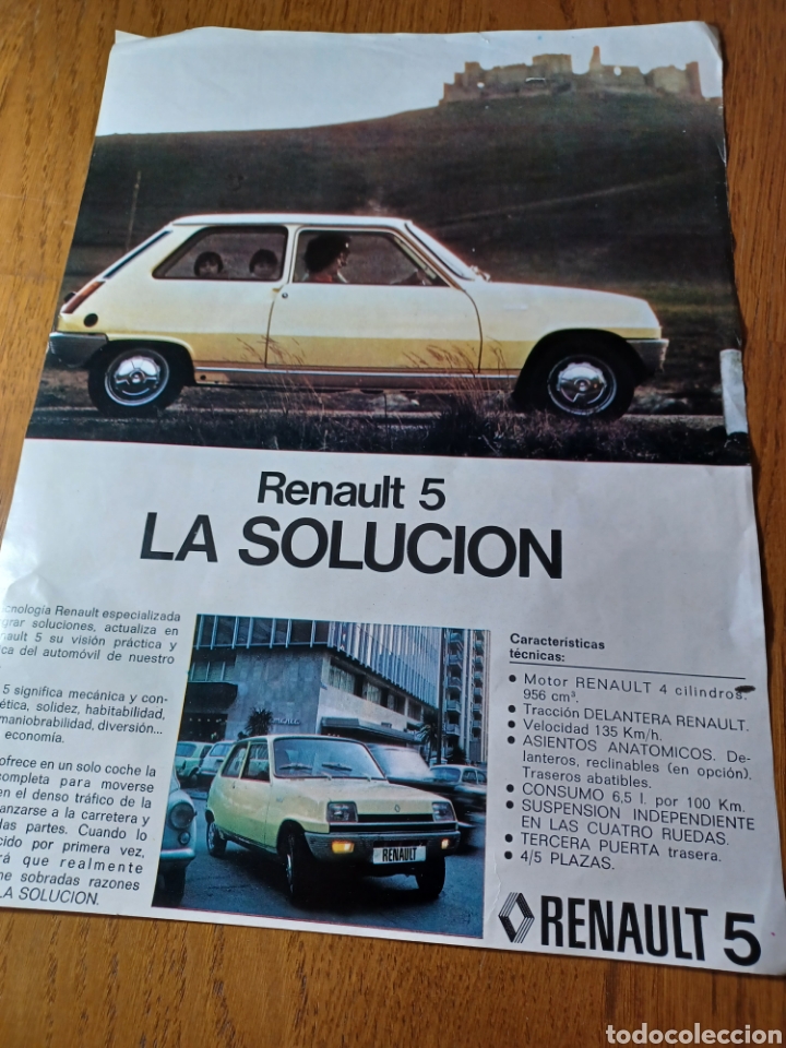 Outros artigos de papel: PUBLICIDAD RENAULT 5 A&Ntilde;O 1973 .33 X 24 CM