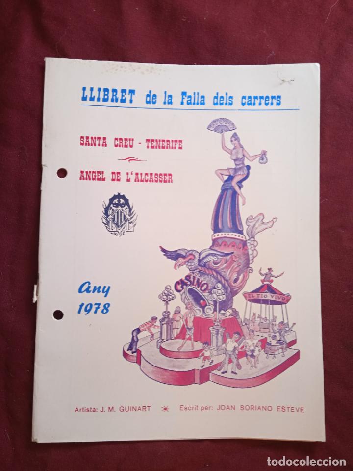 Otros Art&iacute;culos de Coleccionismo en Papel: Fallas de Valencia. Llibret de la falla Santa Creu Tenerife Angel de l Alcasser 1978