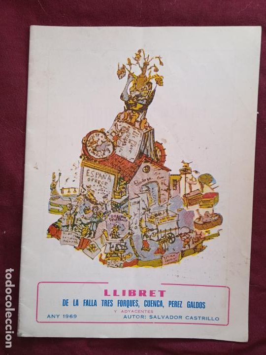 Otros Art&iacute;culos de Coleccionismo en Papel: Fallas de Valencia. Llibret de la falla Tres Forques Cuenca P&eacute;rez Gald&oacute;s 1969