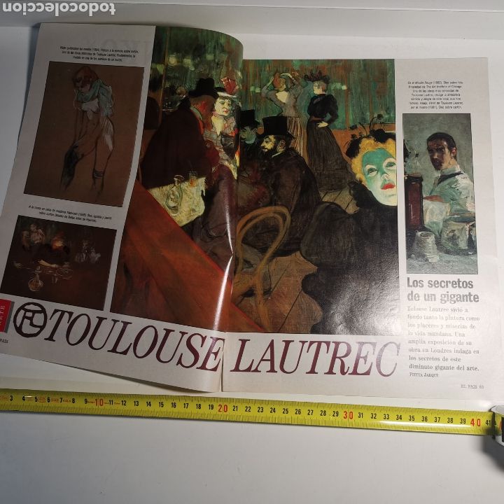 Otros Art&iacute;culos de Coleccionismo en Papel: Reportaje de arte del Pa&iacute;s, del pintor Toulouse Latrec 1990s