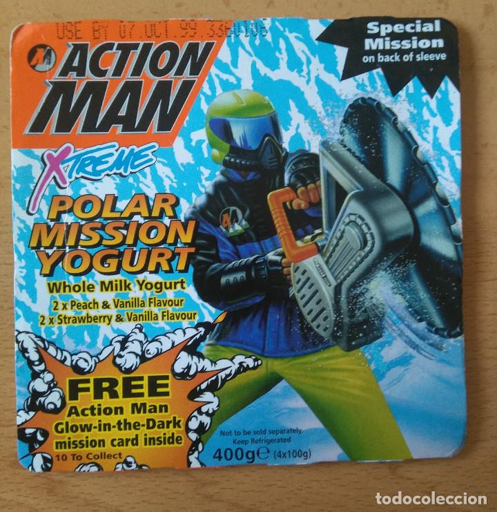 Otros art&iacute;culos de coleccionismo en papel: action man xtreme POLAR yogurt mission cards glow in the dark 90's carton promocional hasbro