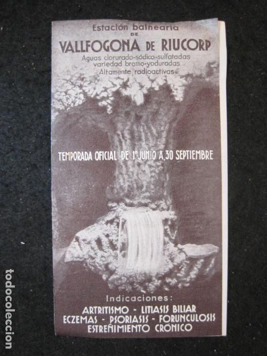 Sammelleidenschaft Andere Papierartikel: ESTACION BALNEARIA DE VALLFOGONA DE RIUCORP-PUBLICIDAD ANTIGUA-VER FOTOS-(K-5638)