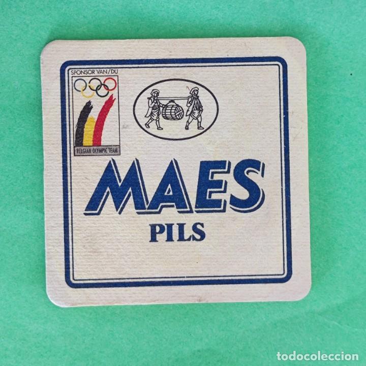 Sammelleidenschaft Andere Papierartikel: POSAVASOS CERVEZA - MAES - JUEGOS OLIMPICOS - DEPORTES BANDERA BELGICA