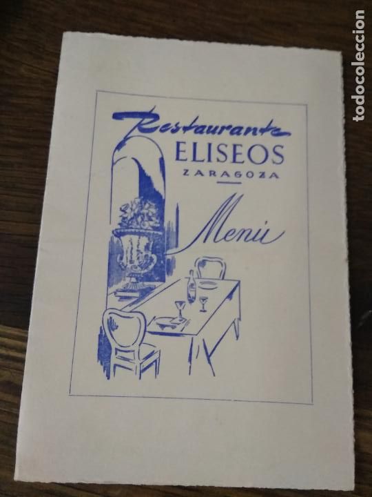 Paper Collecting Others: Restaurante Eliseos Zaragoza Man&uacute;. Papel-124