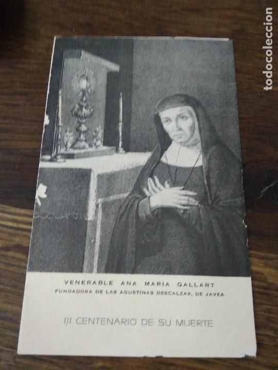Sammelleidenschaft Andere Papierartikel: III Centenario de su muerte venerable Ana Mar&iacute;a Gallart. J&aacute;vea. Papel-125