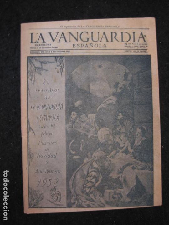 Sammelleidenschaft Andere Papierartikel: EL REPARTIDOR DE LA VANGUARDIA ESPA&Ntilde;OLA-A&Ntilde;O 1952-FELICITACION ANTIGUA NAVIDAD-VER FOTOS-(K-5712)