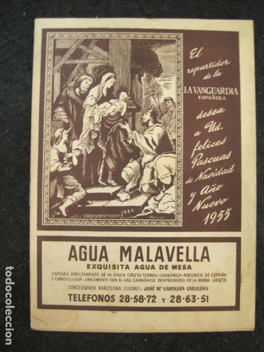 Outros artigos de papel: EL REPARTIDOR DE LA VANGUARDIA ESPA&Ntilde;OLA-A&Ntilde;O 1955-FELICITACION ANTIGUA NAVIDAD-VER FOTOS-(K-5713)