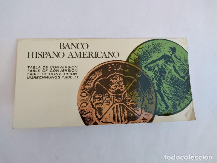 Otros Art&iacute;culos de Coleccionismo en Papel: BANCO HISPANOAMERICANO 1969 TABLA DE CONVERSI&Oacute;N MONEDA EXTRANJERA EUROPA PESETAS
