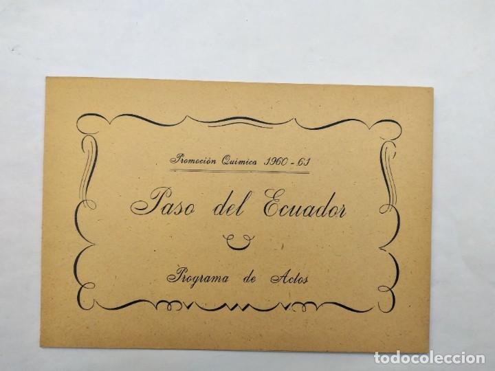 Otros Art&iacute;culos de Coleccionismo en Papel: PASO DEL ECUADOR PROMOCI&Oacute;N QU&Iacute;MICA 1960 1961 PROGRAMA DE ACTOS ZARAGOZA