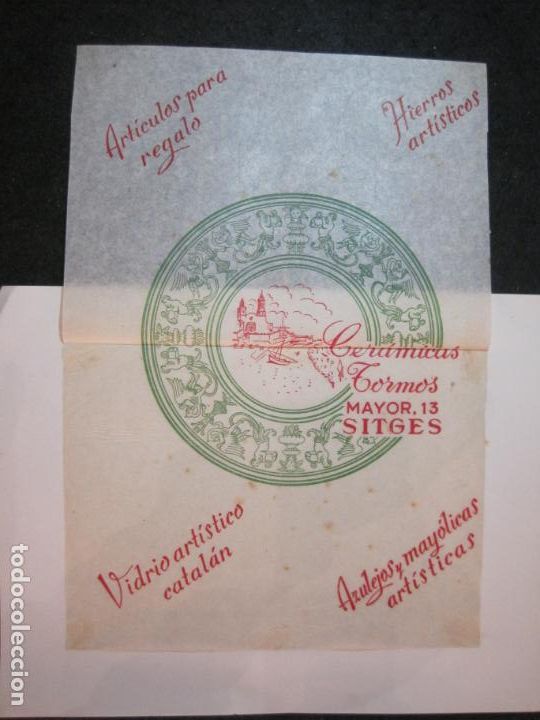 Otros art&iacute;culos de coleccionismo en papel: CERAMICAS TORMOS-SITGES-MAYOR 13-PUBLICIDAD ANTIGUA-VER FOTOS-(V-23.258)