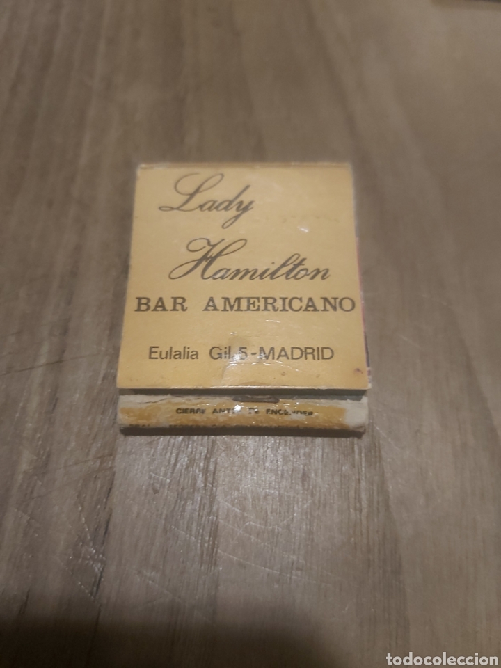 Sammelleidenschaft Andere Papierartikel: MADRID LADY HAMILTON AMBIENTE SELECTO CAJA CERILLAS VINTAGE PUBLICIDAD