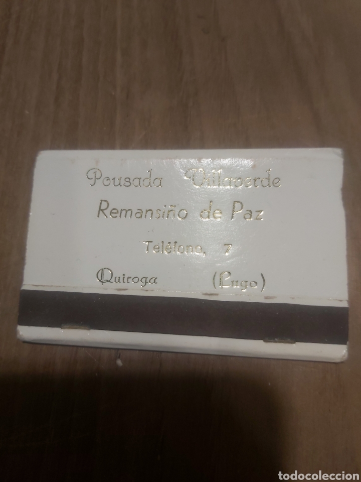 Sammelleidenschaft Andere Papierartikel: QUIROGA LUGO POUSADA VILLAVERDE CAJA CERILLAS VINTAGE PUBLICIDAD