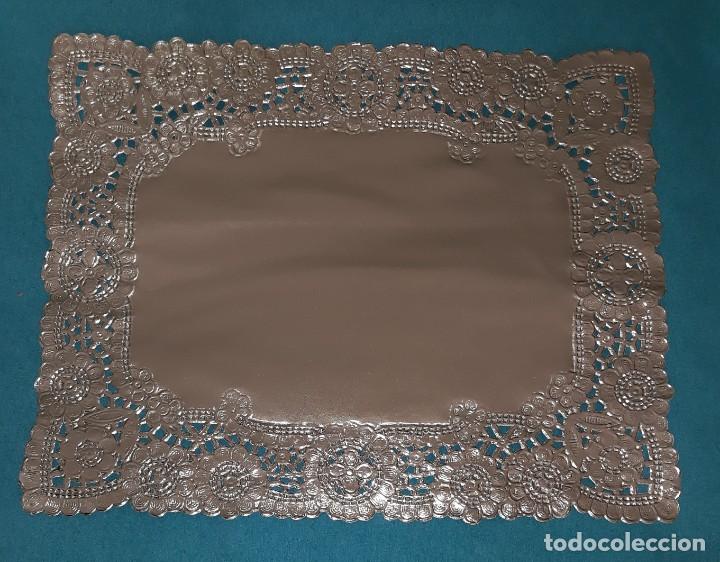 Outros artigos de papel: Blondas papel dorado troquelado rectangular - pasteleria - lote de 10 - 21 x 26,5 cm navidad nuevos
