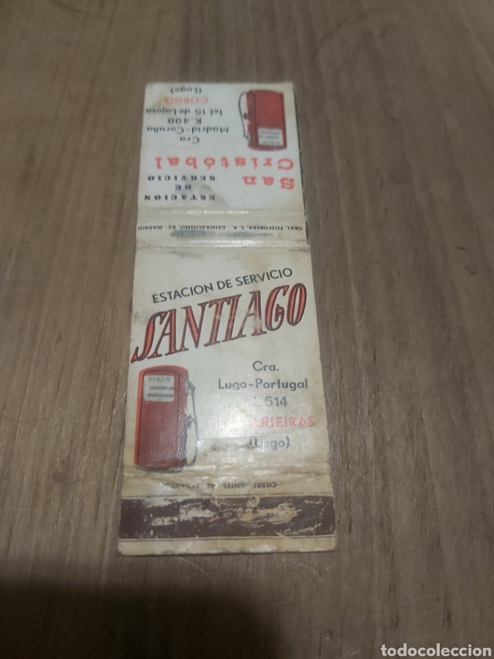 Paper Collecting Others: LUGO ESTACI&Oacute;N SERVICIO SANTIAGO/SAN CRISTOBAL CAJA CERILLAS VINTAGE PUBLICIDAD F&Oacute;SFOROS