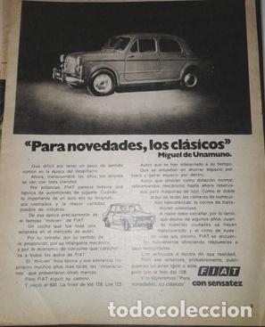 Otros Art&iacute;culos de Coleccionismo en Papel: publicidad 1973 fiat 1100 fiat 128 con sensatez