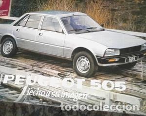 Otros Art&iacute;culos de Coleccionismo en Papel: peugeot 505 hecho a su imagen publicidad retro poster vintag
