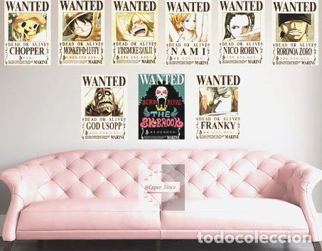 Otros Art&iacute;culos de Coleccionismo en Papel: one piece wanted muguiwara 9 posters vinilo adhesivo