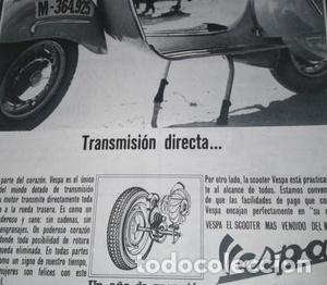 Otros Art&iacute;culos de Coleccionismo en Papel: publicidad 1965 moto vespa transmision directa motocicleta